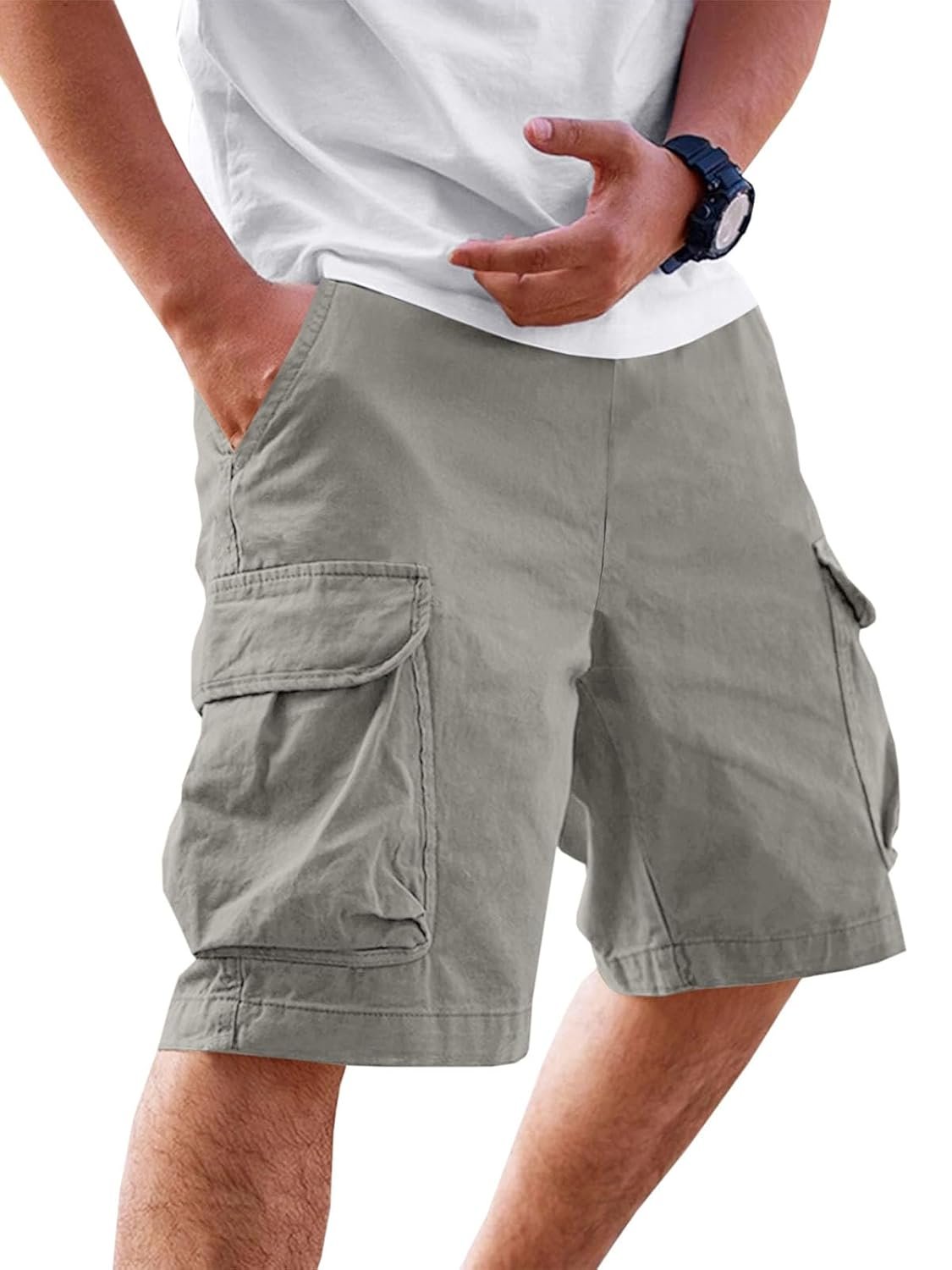 Runcati Mens Cargo Shorts Chino Cotton Drawstring Casual Shorts Summer Twill Outdoor Short Pants Runcati Mens Cargo Shorts Chino Cotton Drawstring Casual Shorts Summer Twill Outdoor Short Pants