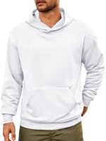 Runcati Mens Pullover Hoodies Long Sleeve Casual Lightweight Fashion Hooded Sweatshirt with Kanga Pockets