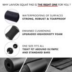 Squat Pad - Foam Barbell Pad for Squats Cushion, Lunges & Bar Padding for Hip Thrusts - Standard Weight Bar Pad - Provides Cushion to Neck and Shoulders While Training