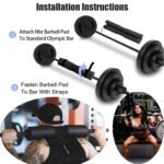 Squat Pad - Foam Barbell Pad for Squats Cushion, Lunges & Bar Padding for Hip Thrusts - Standard Weight Bar Pad - Provides Cushion to Neck and Shoulders While Training