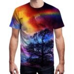 SYAIMN Unisex 3D Pattern Printed Short Sleeve T-Shirts Casual Graphics Tees