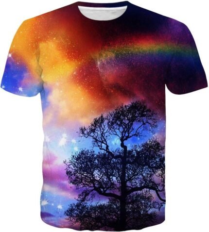 SYAIMN Unisex 3D Pattern Printed Short Sleeve T-Shirts Casual Graphics Tees