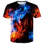 SYAIMN Unisex 3D Pattern Printed Short Sleeve T-Shirts Casual Graphics Tees
