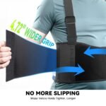 Work Back Brace for Men & Women, Adjustable Lower Back Support Belt with Suspenders for Back Pain Relief, Moving Construction Warehouse Heavy Lifting Safety & Protection (Black,...