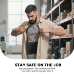 Work Back Brace for Men & Women, Adjustable Lower Back Support Belt with Suspenders for Back Pain Relief, Moving Construction Warehouse Heavy Lifting Safety & Protection (Black,...