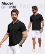 ZITY 3 Pack Men Polo Shirts Short Sleeve with Pocket Sport Wicking Shirts for Men Casual Athletic Collared T-Shirts