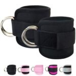 Fitness Ankle Strap for Cable Machine, 2PCS Comfort Adjustable Gym Ankle Cuff for Kickbacks, Glute Workouts Neoprene Padding, One Size Fit All Ankle, Ankle Bands for Working...